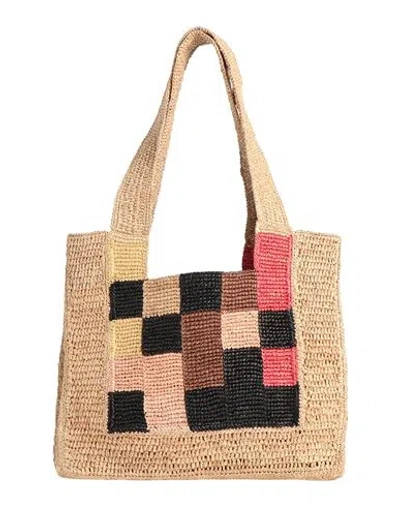 Sandro X Louis Barthélemy Woman Shoulder Bag Beige Size - Straw