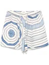 Sandro X Louise Bourgeois Spiral Motif Shorts In White