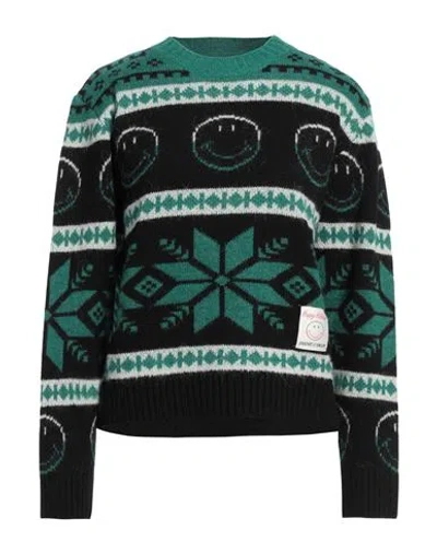 Sandro X Smiley Woman Sweater Green Size 3 Wool, Acrylic, Polyamide, Alpaca Wool, Cashmere
