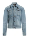 Sandro X Wrangler Man Denim Outerwear Blue Size Xl Cotton In Blue
