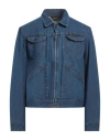 Sandro X Wrangler Man Denim Outerwear Blue Size Xl Cotton In Blue