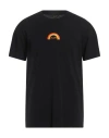 Sandro X Wrangler Man T-shirt Black Size L Cotton, Elastane, Polyester In Black
