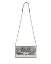 Sandro Metallische Clutch In Silver