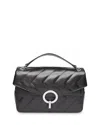 Sandro Yza Quilted Leather Handbag In Black