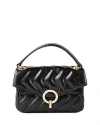 Sandro Yza Small Leather Handbag In Black