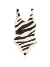 Sandro Zebra-print Bodysuit In Multi