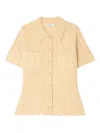 Sandro Zigzag-pattern Cardigan In Nude