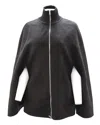 Sandro Zip Cape Jacket In Black Wool In Black