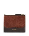 Sandro Zip Cardholder In Brown