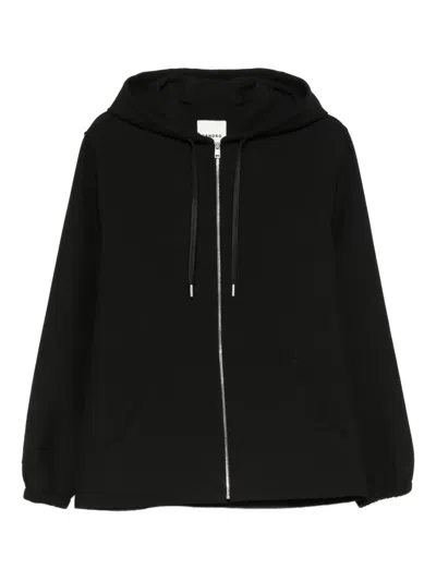 Sandro Zip-fastening Hoodie In Black