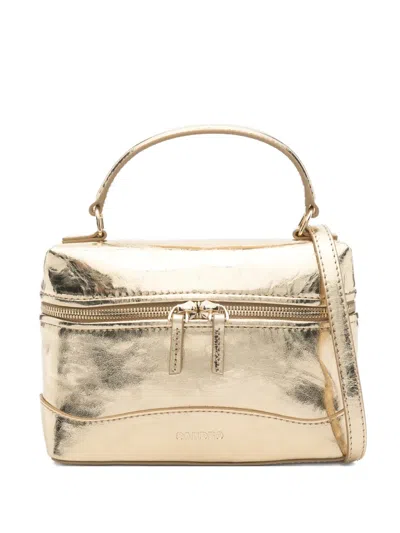 Sandro Zip-fastening Tote Bag In Gold