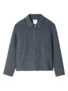 Sandro Double-faced Wool Jacket In Gray