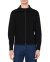 Sandro High-neck Zip-fastening Cardigan In Black