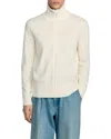 Sandro Zip Front Wool Cardigan In White