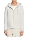 Sandro Zip Hooded Jacket In Aluminum