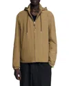Sandro Zip Hooded Jacket In Brown