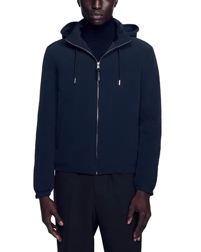 SANDRO ZIP HOODED JACKET