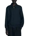 Sandro Casual Zip-up Jacket In Black