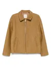 Sandro Zip-up Bomber Jacket In Brown