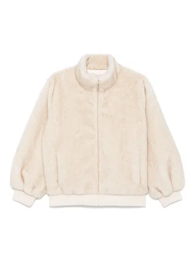 Sandro Zip-up Bomber Jacket In Neutral