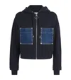 Sandro Zip-up Hoodie In Black