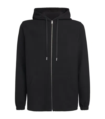 Sandro Zip-up Hoodie In Black