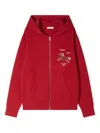 Sandro Zip-up Hoodie In Red