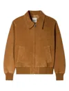 Sandro Thomas Suede Leather Jacket In Brown