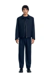 Sandro Zip-up Jacket In Deep Blue