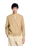 Sandro Zip Up Jacket In Nut