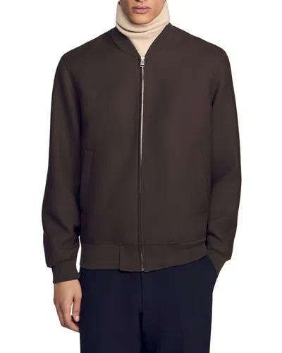 Sandro Zip Up Jacket In Transparent
