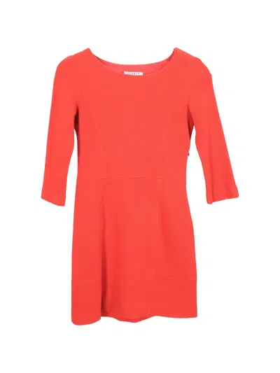 Pre-owned Sandro Zip-up Mini Dress In Orange