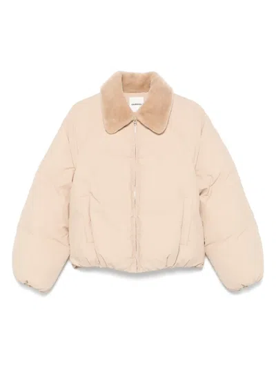 Sandro Zip-up Puffer Jacket In Neutral