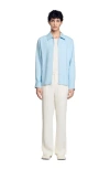 Sandro Zip-up Shirt In Blue Sky