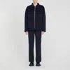 Sandro Theodore Patch Pocket Zip Jacket In Mocked Grey