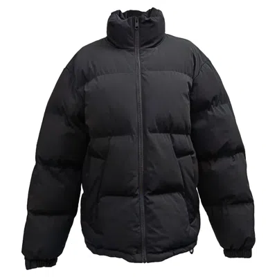 Sandro Zipped Quilted Down Jacket In Black Polyamide