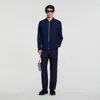 Sandro Joker Zip Front Solid Shirt In Red
