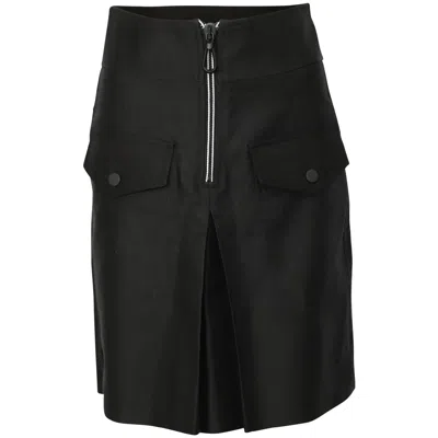 Sandro Zipper Detailed Skirt In Black Cotton