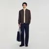 Sandro Zip Up Jacket In Brown