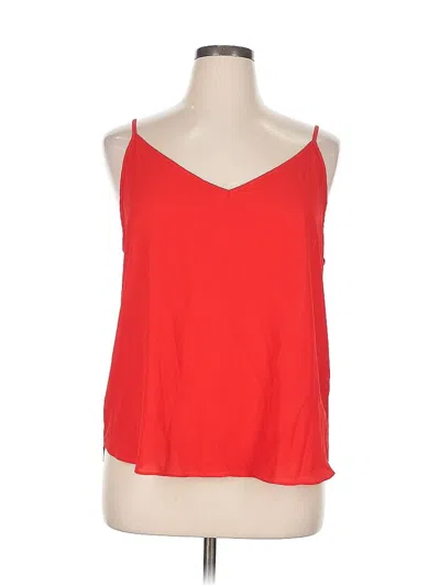 Pre-owned Sandy & Sid Tank Top Red Halter Neckline Tops