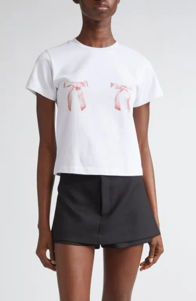 Sandy Liang Ame Bow Graphic Baby Tee