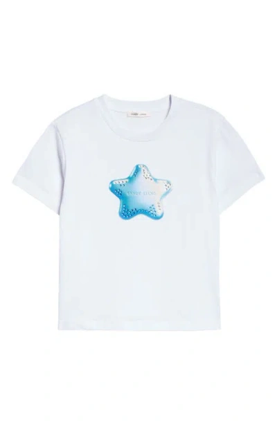 Sandy Liang Ame Graphic Baby Tee In White