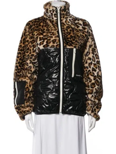 Pre-owned Sandy Liang Animal Print Jacket In Multi