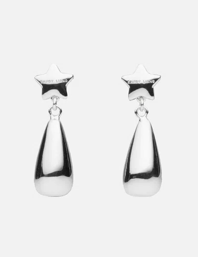 Sandy Liang Ariel Drop Earrings In Silver