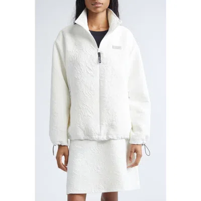 Sandy Liang Ascher Jacquard Quarter Zip Top In White