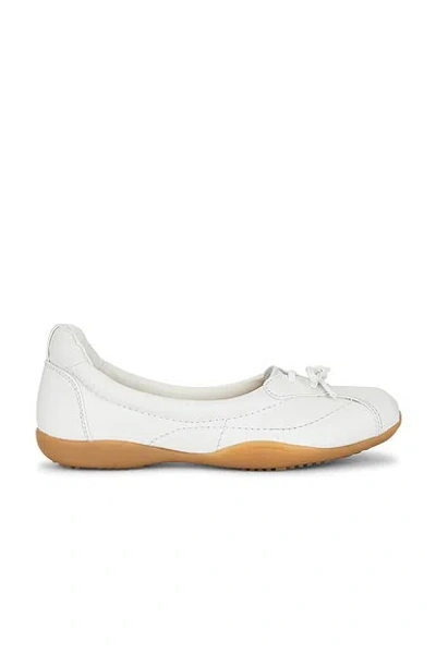 Sandy Liang White Ballet Shoes In Yellow