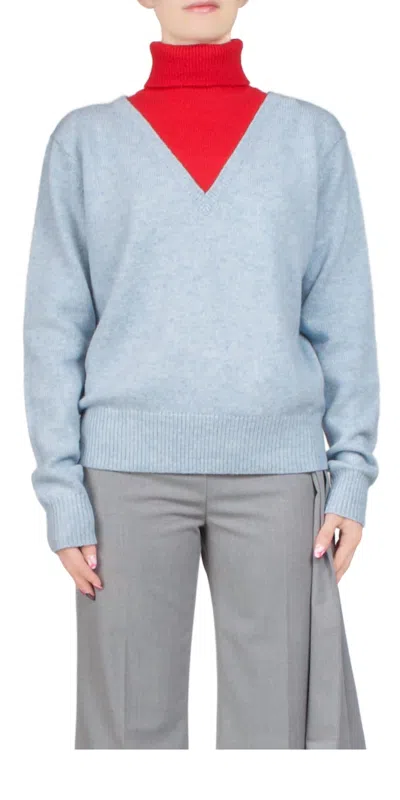 Sandy Liang Bamboo Sweater In Light Blue