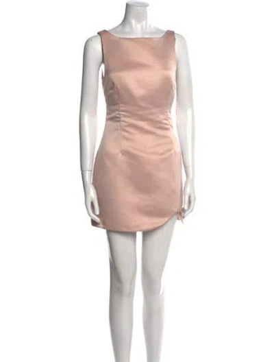 Pre-owned Sandy Liang Bateau Neckline Mini Dress In Pink