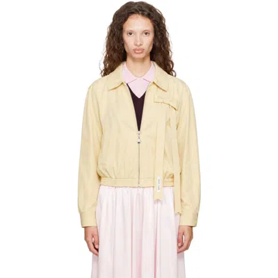 Sandy Liang Beige Darcy Jacket In Neutral