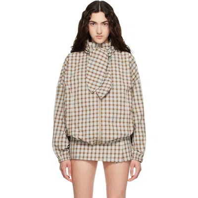 Sandy Liang Beige Eddy Jacket In Multi